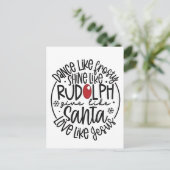 Carte Postale Faire-part Danse comme Frosty Shine comme Rudolph Noël (Debout devant)