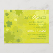 Carte Postale Faire-part Danse Shamrocks mariage Enregistrer la date (Devant)