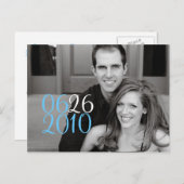 Carte Postale Faire-part Date carrée (Devant / Derrière)