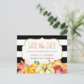 Carte Postale Faire-part Date d'automne à sauvegarder - Feuilles d'érable c (Debout devant)