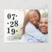 Carte Postale Faire-part Date de bulle | Photo Enregistrer la date (Devant)