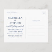 Carte Postale Faire-part Date de mariage reportée à la plage Destination à  (Dos)