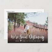 Carte Postale Faire-part Date de mariage reportée Photo simple (Devant / Derrière)