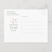 Carte Postale Faire-part Date de sauvegarde dessinée à la main funky fantai (Dos)