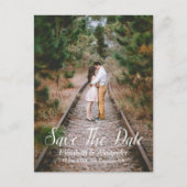 Carte Postale Faire-part Date d'enregistrement de la forêt rustique (Devant)