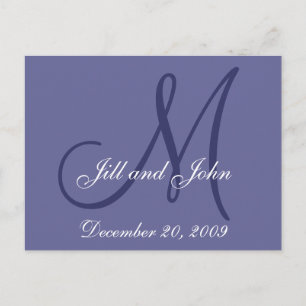 Carte Postale Faire-part Date, prénoms, économies initiales de monogramme