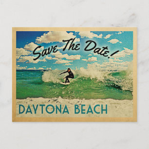Carte Postale Faire-part Daytona Beach Économisez La Date Florida Surfing