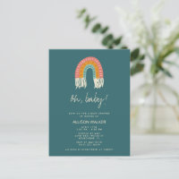 Faire-part de Baby Shower Bohème Arc-en-Ciel Genre
