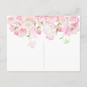 Carte Postale Faire-part de bapteme floral Fleurs printanières (Dos)