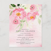 Carte Postale Faire-part de bapteme floral Fleurs printanières (Devant)