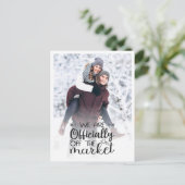 Carte Postale Faire-part de code qr fiançailles hors du marché (Debout devant)