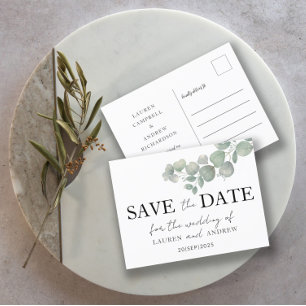 Carte Postale Faire part de date de mariage à la campagne Eucaly