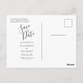 Carte Postale Faire part de date de mariage avec bordure paillet (Dos)