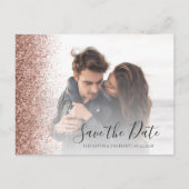 Carte Postale Faire part de date de mariage avec bordure paillet (Devant)