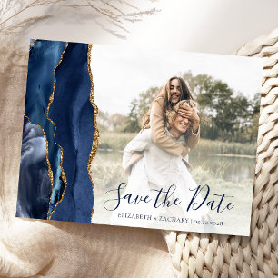Carte Postale Faire part de date personnalisé avec photo en agat