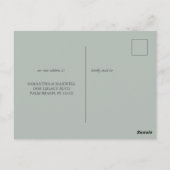 Carte postale Faire-part de déménagement botanique (Dos)