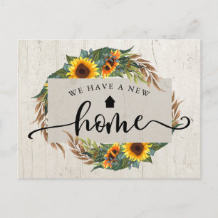 Carte Postale Faire-part de déménagement calligraphié avec tourn