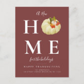 Carte Postale faire-part de déménagement citrouille moderne bord (Devant)