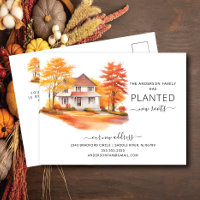 Faire-part de déménagement de la maison d'automne