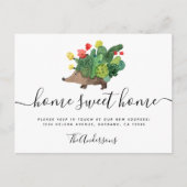 Carte Postale Faire-part de déplacement Cactus Hérison (Devant)