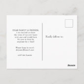 Carte Postale Faire-part de déplacement de bocal à gingembre ble (Dos)