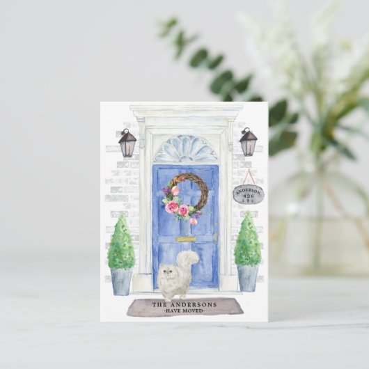 Carte postale Faire-part de déplacement de chats p (Debout devant)