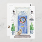 Carte postale Faire-part de déplacement de chats R (Devant / Derrière)
