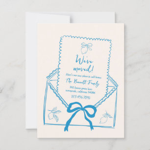 Carte postale Faire-part de déplacement de citron