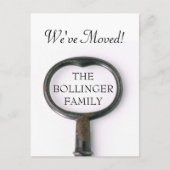 Carte postale Faire-part de déplacement de clé de  (Devant)