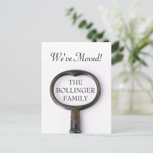 Carte postale Faire-part de déplacement de clé de  (Debout devant)