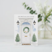 Carte Postale Faire-part de déplacement de la porte avant blanch (Debout devant)