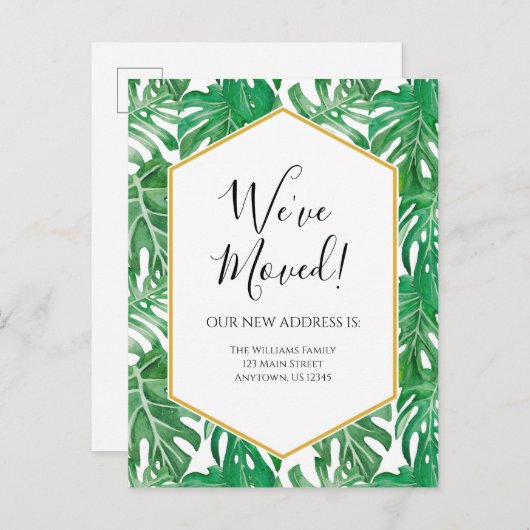 Carte postale Faire-part de déplacement de l'aquar (Devant / Derrière)