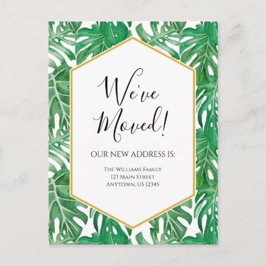 Carte postale Faire-part de déplacement de l'aquar (Devant)