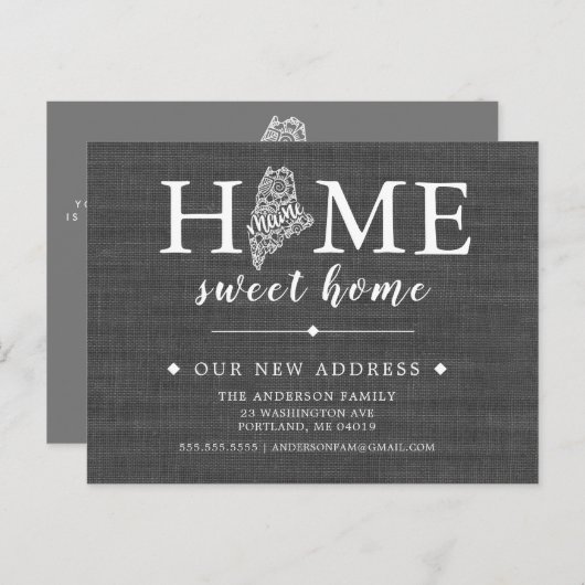 Carte postale Faire-part de déplacement de l'état  (Devant / Derrière)