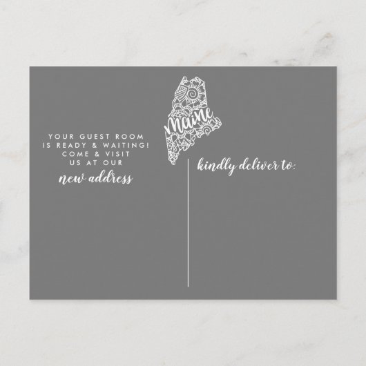 Carte postale Faire-part de déplacement de l'état  (Dos)