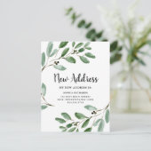 Carte Postale Faire-part de déplacement de nouvelle adresse Feui (Debout devant)