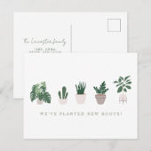 Carte Postale Faire-part de déplacement de nouvelles racines pla (Devant / Derrière)