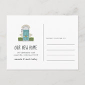 Carte postale Faire-part de déplacement de porte A (Dos)