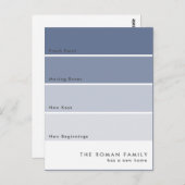 Carte Postale Faire-part de déplacement de puces de peinture fra (Devant / Derrière)