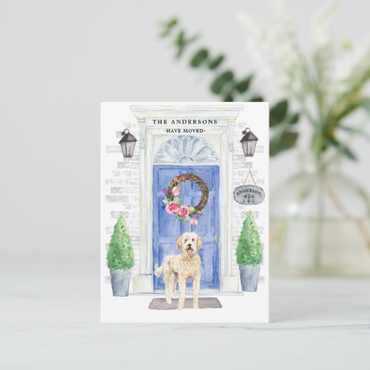 Carte postale Faire-part de déplacement Doodle d'o (Debout devant)