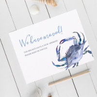 Carte postale Faire-part de déplacement du crabe b