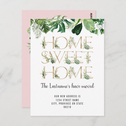 Carte Postale Faire-part de déplacement du milieu marin vert (Devant / Derrière)