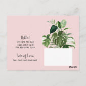 Carte Postale Faire-part de déplacement du milieu marin vert (Dos)