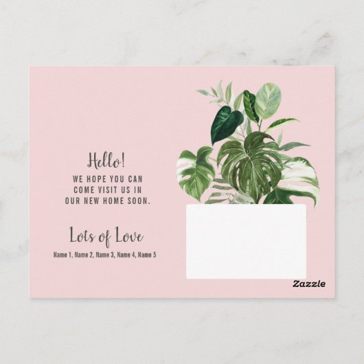 Carte Postale Faire-part de déplacement du milieu marin vert (Dos)