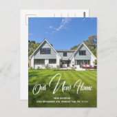 Carte Postale Faire-part de déplacement d'une nouvelle adresse p (Devant / Derrière)