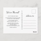 Carte Postale Faire-part de déplacement d'une nouvelle adresse p (Dos)