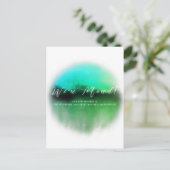 Carte Postale Faire-part de déplacement Emerald Green Script (Debout devant)