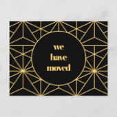 Carte Postale faire-part de déplacement géométrique Art déco rét (Devant)