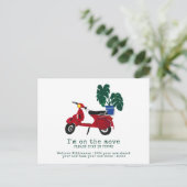 Carte Postale Faire-part de déplacement mignon | Nouvelle adress (Debout devant)