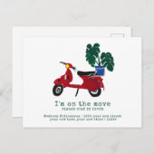 Carte Postale Faire-part de déplacement mignon | Nouvelle adress (Devant / Derrière)